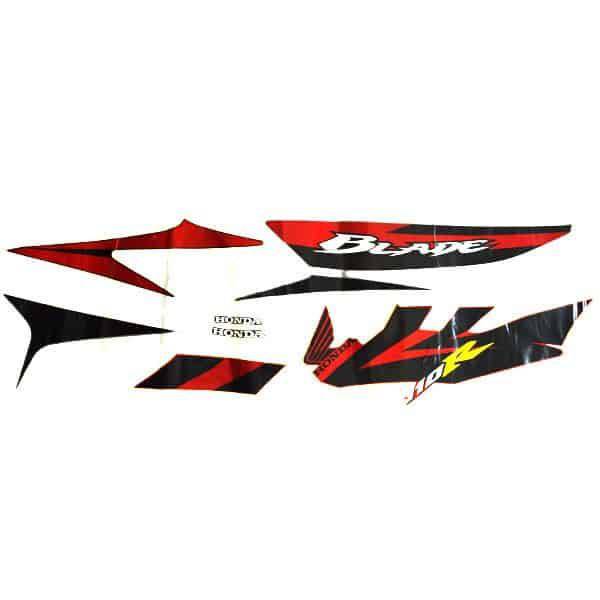 Sticker Body Kiri Merah Honda Blade KWB