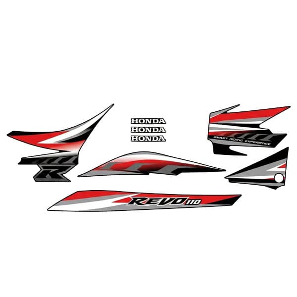Sticker Body Kiri Hitam Honda Revo 110