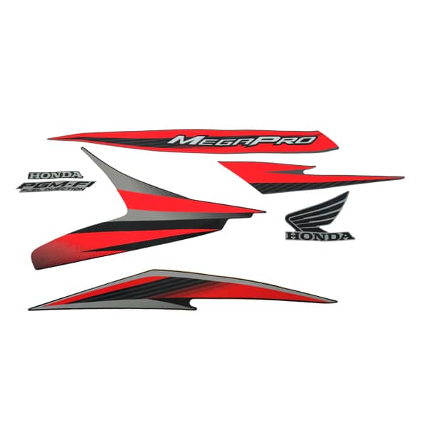 Sticker Body Set Kiri Hitam Honda Mega Pro FI