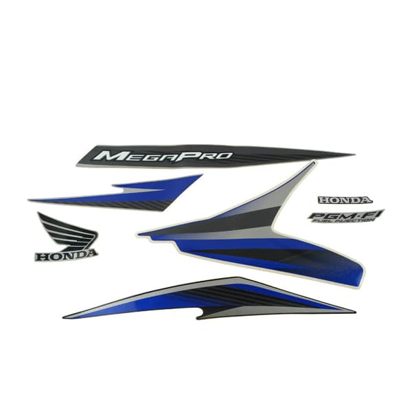 Sticker Body Set Kanan Biru Honda Mega Pro FI