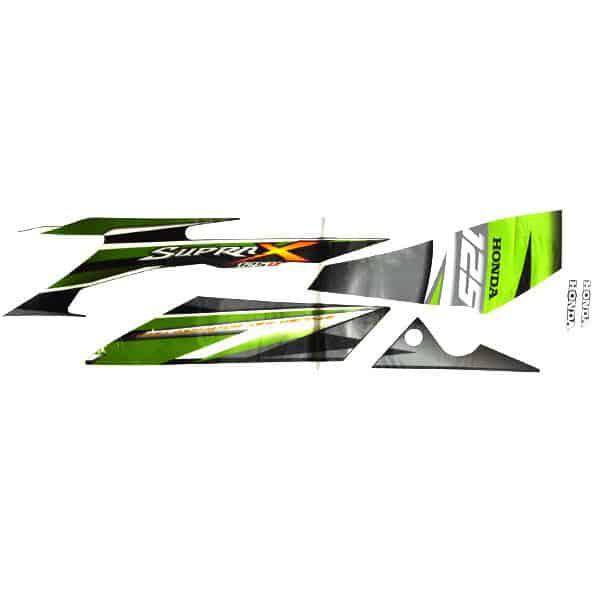 Sticker Body Kiri Hitam Hijau Honda Supra X 125