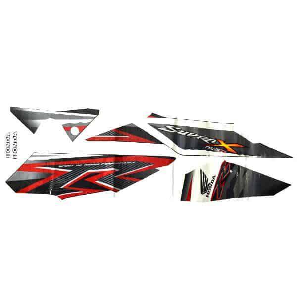 Sticker Body Kiri Hitam Honda Supra X 125