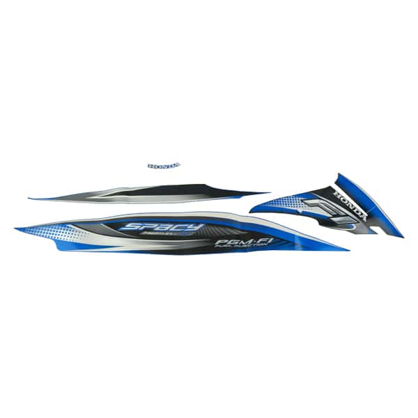 Sticker Body Set Kanan Biru Hitam Honda Spacy FI