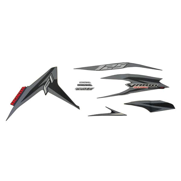 Sticker Body Set Kiri Hitam Honda Vario Techno 125 Helm-In FI