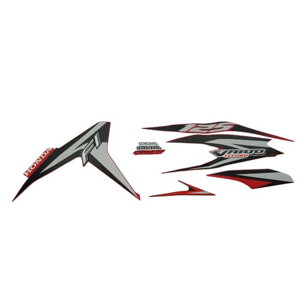 Sticker Body Set Kiri Merah Honda Vario Techno 125 Helm-In FI