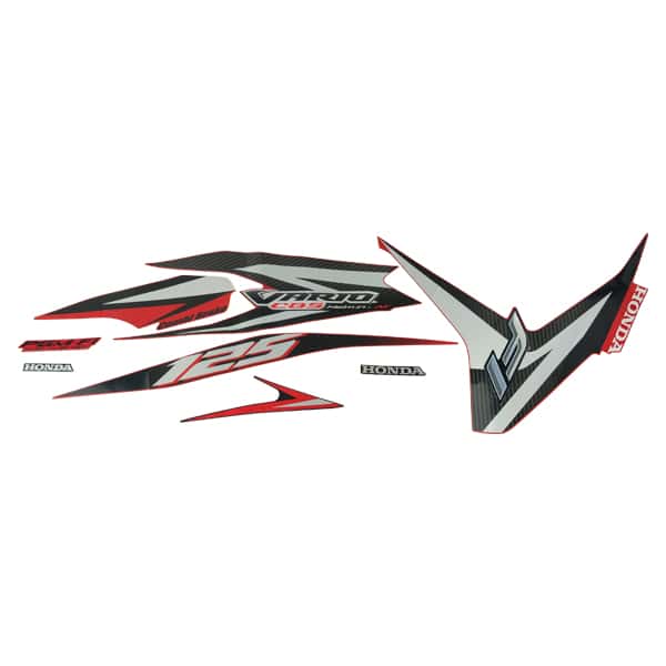 Sticker Body Set Kiri Merah Honda Vario Techno 125 Helm-In FI CBS