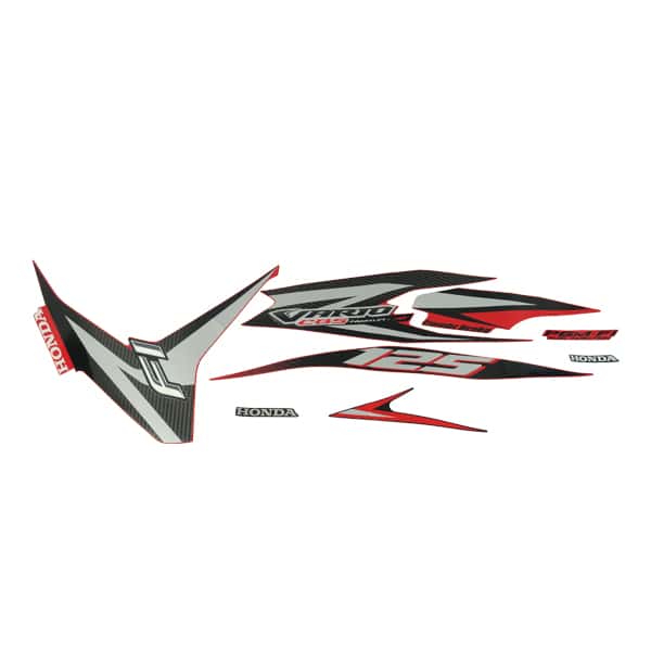 Sticker Body Set Kanan Merah Honda Vario Techno 125 Helm-In FI CBS