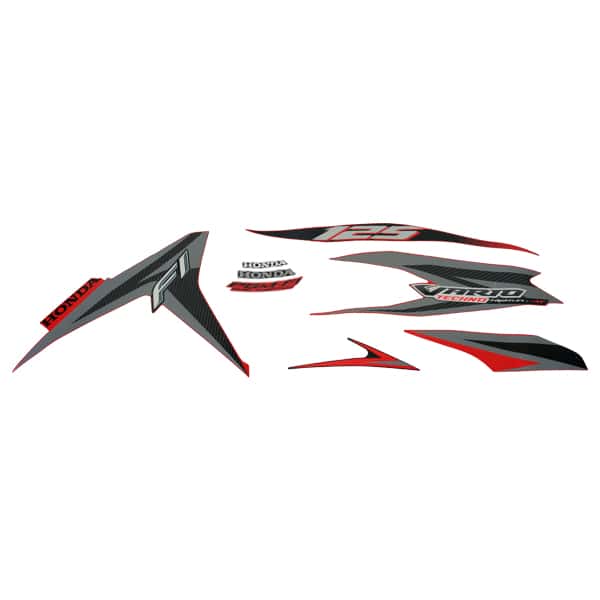 Sticker Body Set Kiri Merah Honda Vario Techno 125 FI STD