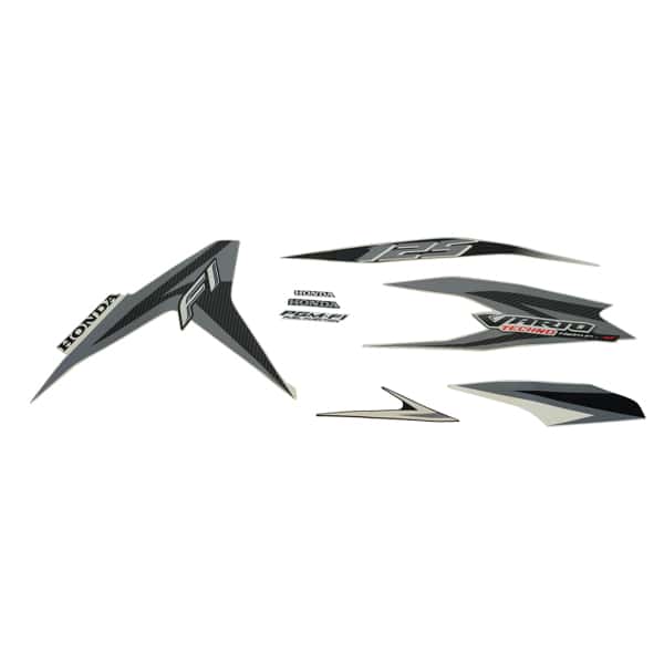 Sticker Body Set Kiri Putih Silver Honda Vario Techno 125 FI STD