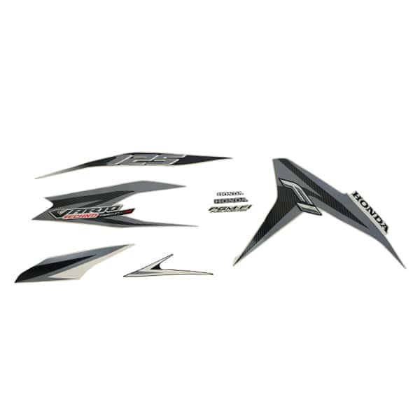 Sticker Body Set Kanan Putih Silver Honda Vario Techno 125 FI STD