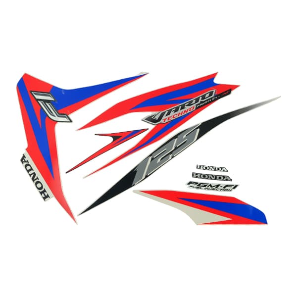 Sticker Body Set Kiri Putih Merah Honda Vario Techno 125 FI STD