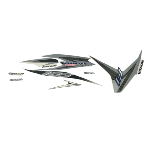 Sticker Body Set Kiri Putih Silver Honda Vario Techno 125 FI CBS ISS