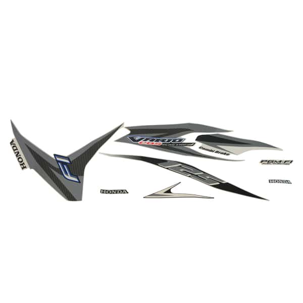 Sticker Body Set Kanan Putih Silver Honda Vario Techno 125 FI CBS ISS