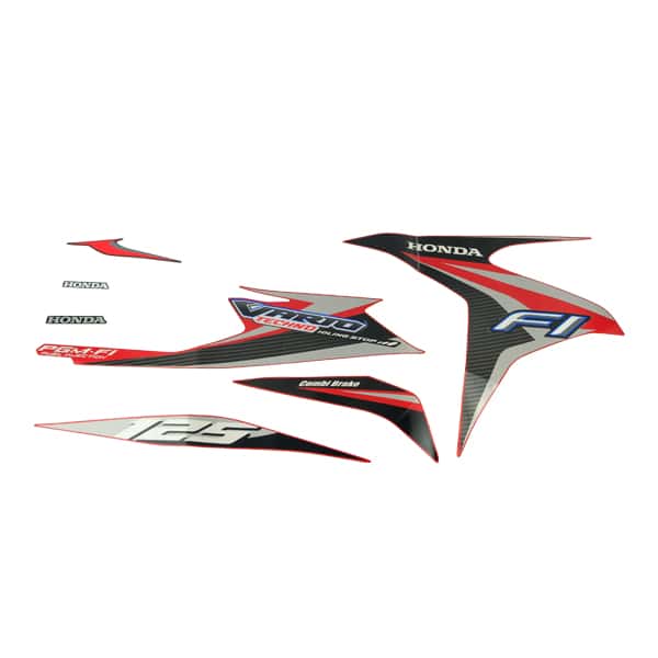 Sticker Body Set Kiri Merah Honda Vario Techno 125 FI CBS ISS